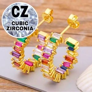 ⚜️[𝟯𝟬%𝗢𝗙𝗙|𝗯𝘂𝗻𝗱𝗹𝗲𝘀 𝟯+]⚜️18K CZ Stack Pave Hoop Earrings NEW